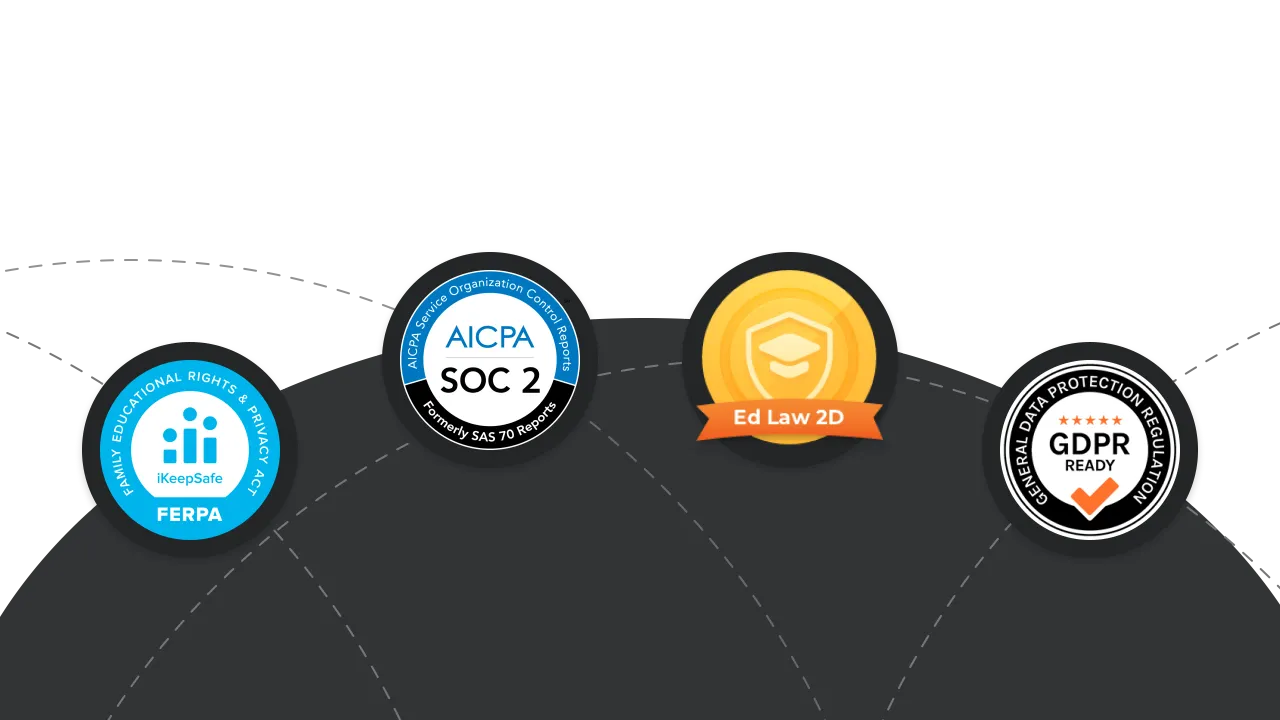 Security and compliance settings for a school account