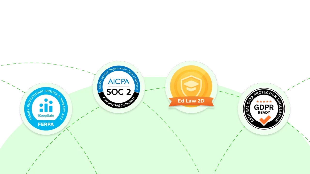 Security and compliance settings for a school account