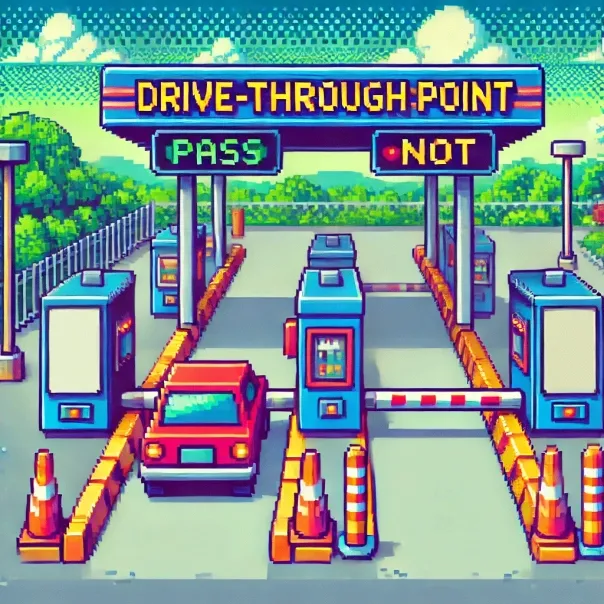 An illustration of content being screened automatically