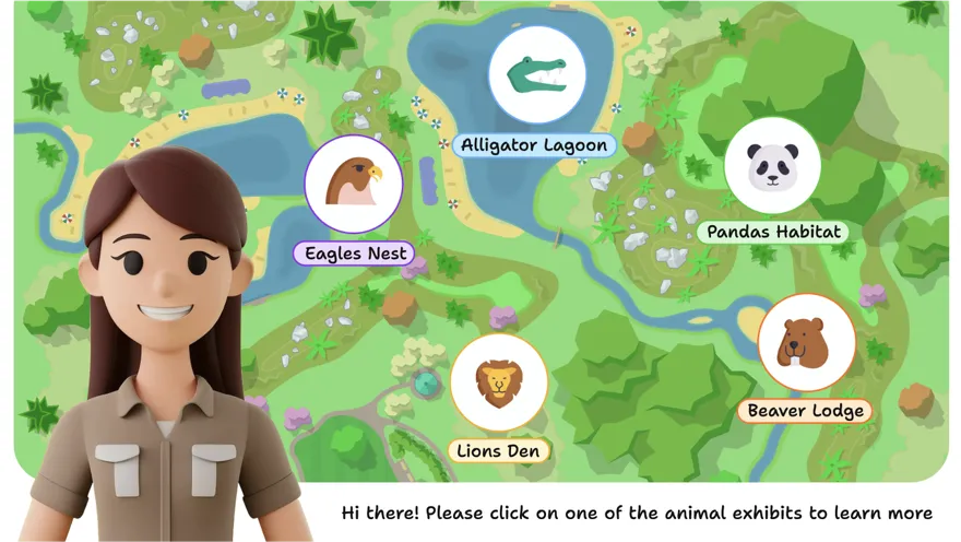 An interactive wildlife document built in a sandbox