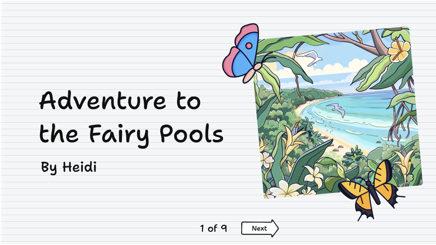 An illustrated storybook built as a sandbox slideshow